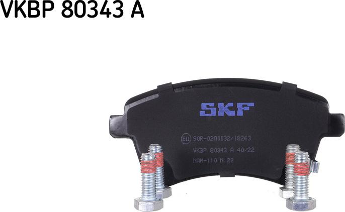 SKF VKBP 80343 A - Комплект спирачно феродо, дискови спирачки vvparts.bg