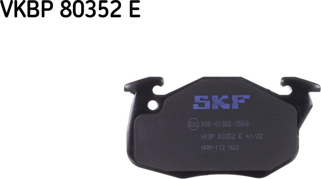 SKF VKBP 80352 E - Комплект спирачно феродо, дискови спирачки vvparts.bg