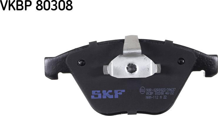 SKF VKBP 80308 - Комплект спирачно феродо, дискови спирачки vvparts.bg