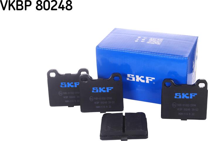 SKF VKBP 80248 - Комплект спирачно феродо, дискови спирачки vvparts.bg