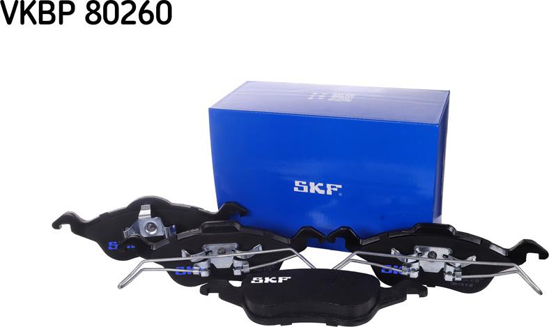 SKF VKBP 80260 - Комплект спирачно феродо, дискови спирачки vvparts.bg