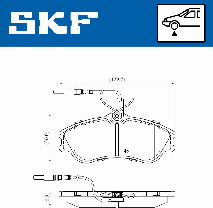 SKF VKBP 80281 E - Комплект спирачно феродо, дискови спирачки vvparts.bg