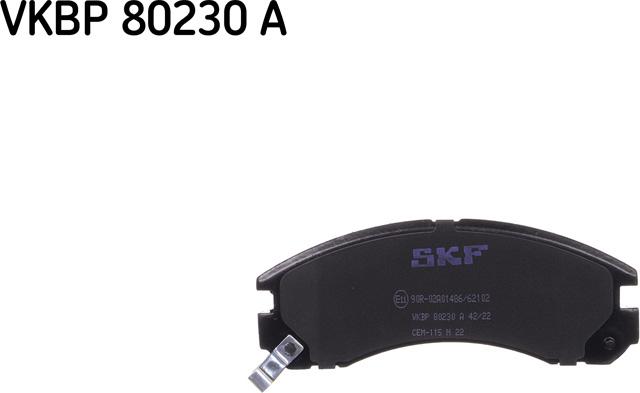 SKF VKBP 80230 A - Комплект спирачно феродо, дискови спирачки vvparts.bg