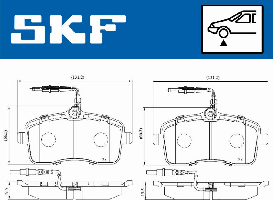 SKF VKBP 80232 E - Комплект спирачно феродо, дискови спирачки vvparts.bg