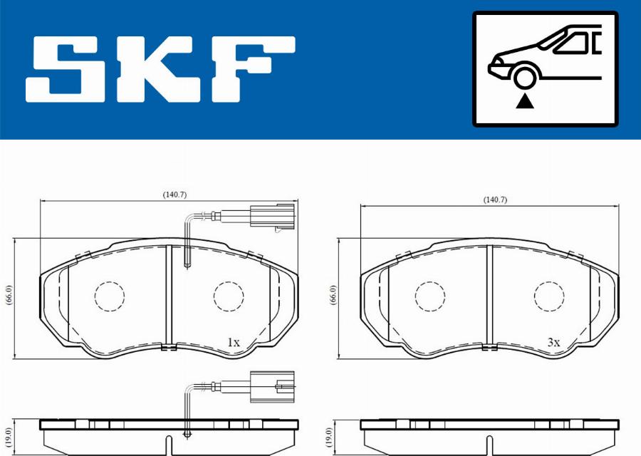 SKF VKBP 80273 E - Комплект спирачно феродо, дискови спирачки vvparts.bg