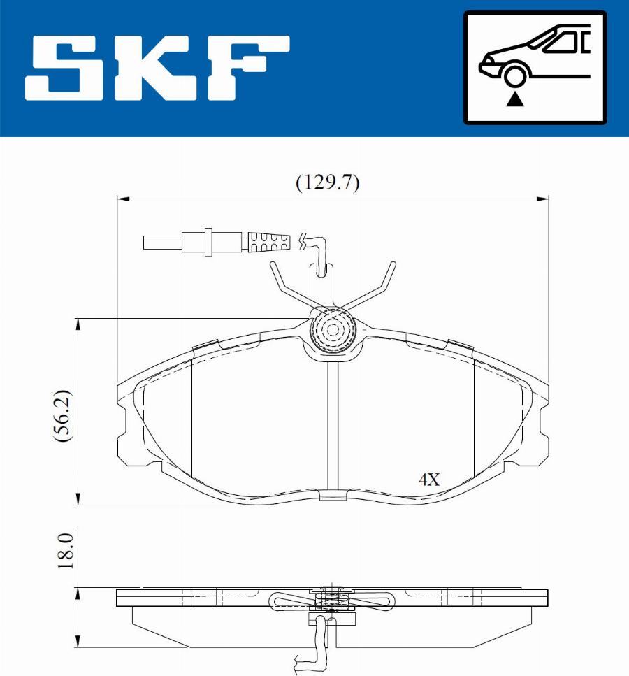 SKF VKBP 80770 E - Комплект спирачно феродо, дискови спирачки vvparts.bg