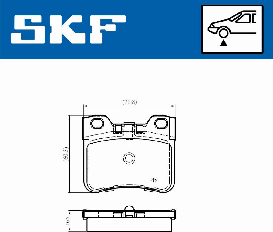 SKF VKBP 81013 - Комплект спирачно феродо, дискови спирачки vvparts.bg