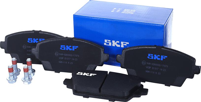 SKF VKBP 81017 - Комплект спирачно феродо, дискови спирачки vvparts.bg