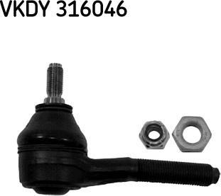 SKF VKDY 316046 - Накрайник на напречна кормилна щанга vvparts.bg