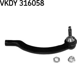 SKF VKDY 316058 - Накрайник на напречна кормилна щанга vvparts.bg