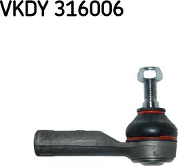 SKF VKDY 316006 - Накрайник на напречна кормилна щанга vvparts.bg