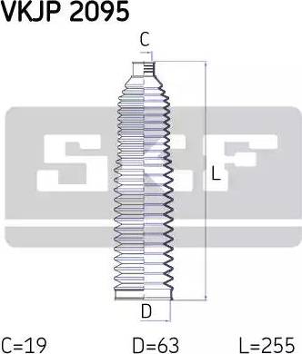 SKF VKJP 2095 - Комплект маншон, кормилно управление vvparts.bg