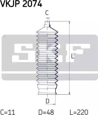 SKF VKJP 2074 - Комплект маншон, кормилно управление vvparts.bg