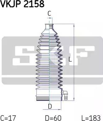 SKF VKJP 2158 - Комплект маншон, кормилно управление vvparts.bg