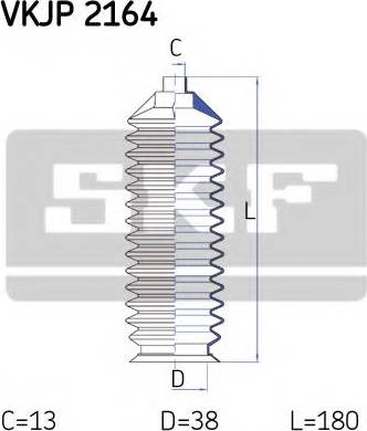 SKF VKJP 2164 - Комплект маншон, кормилно управление vvparts.bg