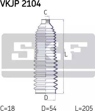 SKF VKJP 2104 - Комплект маншон, кормилно управление vvparts.bg