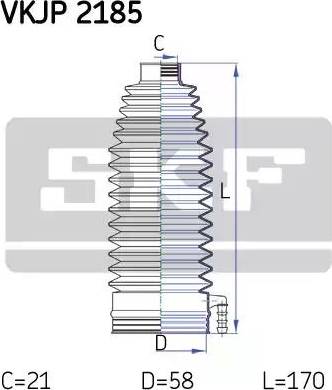 SKF VKJP 2185 - Комплект маншон, кормилно управление vvparts.bg