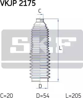 SKF VKJP 2175 - Комплект маншон, кормилно управление vvparts.bg