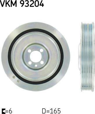 SKF VKM 93204 - Ремъчна шайба, колянов вал vvparts.bg