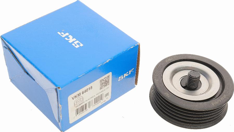 SKF VKM 64018 - Паразитна / водеща ролка, пистов ремък vvparts.bg