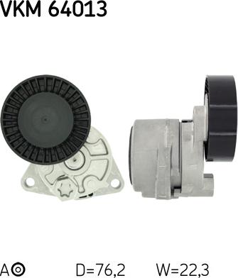 SKF VKM 64013 - Паразитна / водеща ролка, пистов ремък vvparts.bg