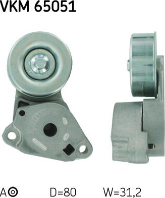 SKF VKM 65051 - Паразитна / водеща ролка, пистов ремък vvparts.bg