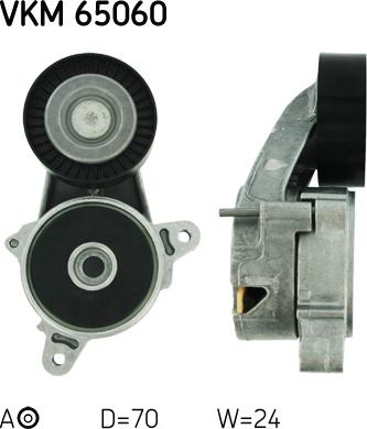 SKF VKM 65060 - Паразитна / водеща ролка, пистов ремък vvparts.bg