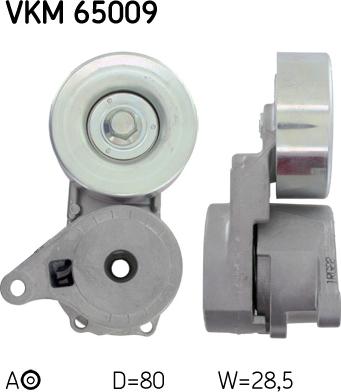 SKF VKM 65009 - Паразитна / водеща ролка, пистов ремък vvparts.bg