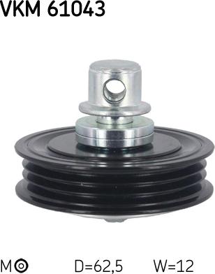 SKF VKM 61043 - Паразитна / водеща ролка, пистов ремък vvparts.bg