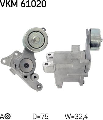 SKF VKM 61020 - Паразитна / водеща ролка, пистов ремък vvparts.bg