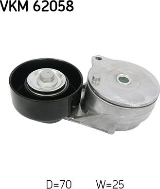 SKF VKM 62058 - Паразитна / водеща ролка, пистов ремък vvparts.bg