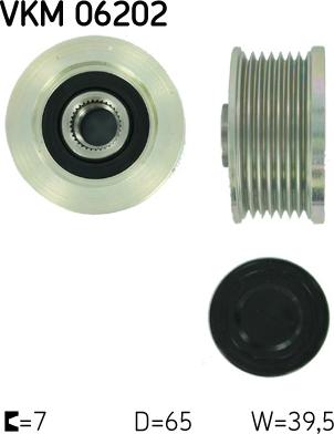 SKF VKM 06202 - Ремъчна шайба, генератор vvparts.bg