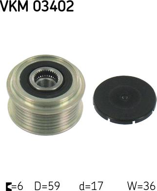 SKF VKM 03402 - Ремъчна шайба, генератор vvparts.bg