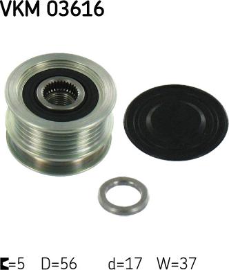 SKF VKM 03616 - Ремъчна шайба, генератор vvparts.bg