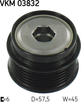 SKF VKM 03832 - Ремъчна шайба, генератор vvparts.bg