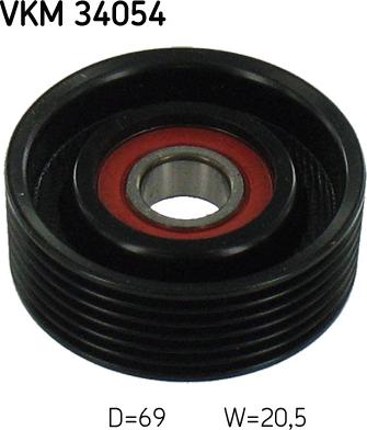 SKF VKM 34054 - Паразитна / водеща ролка, пистов ремък vvparts.bg