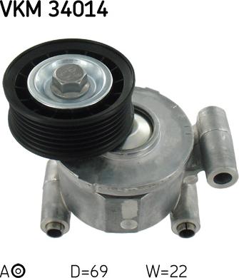 SKF VKM 34014 - Паразитна / водеща ролка, пистов ремък vvparts.bg