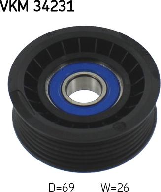 SKF VKM 34231 - Паразитна / водеща ролка, пистов ремък vvparts.bg