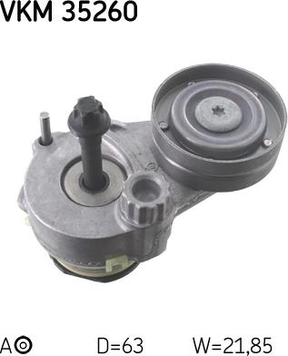 SKF VKM 35260 - Паразитна / водеща ролка, пистов ремък vvparts.bg