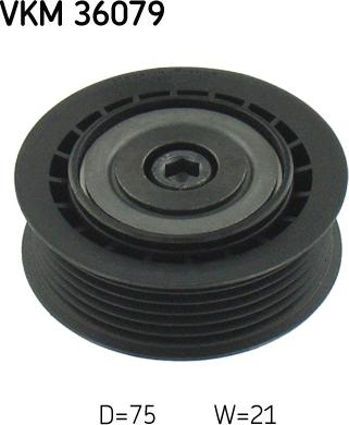 SKF VKM 36079 - Паразитна / водеща ролка, пистов ремък vvparts.bg