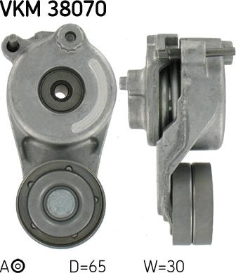 SKF VKM 38070 - Паразитна / водеща ролка, пистов ремък vvparts.bg