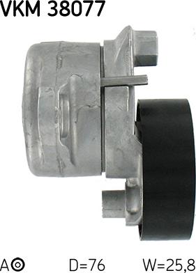 SKF VKM 38077 - Паразитна / водеща ролка, пистов ремък vvparts.bg