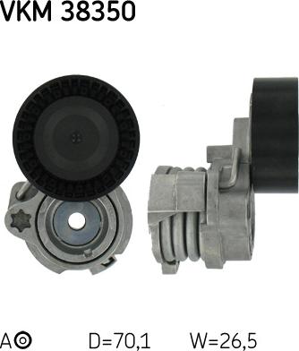 SKF VKM 38350 - Паразитна / водеща ролка, пистов ремък vvparts.bg