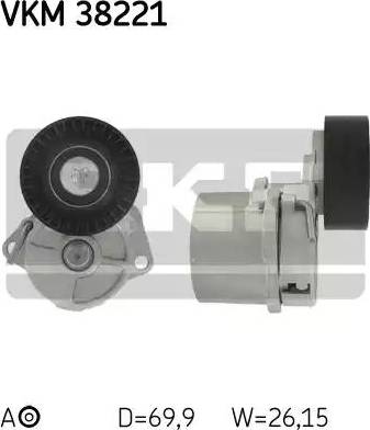 SKF VKM 38221 - Ремъчен обтегач, пистов ремък vvparts.bg