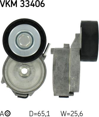 SKF VKM 33406 - Паразитна / водеща ролка, пистов ремък vvparts.bg