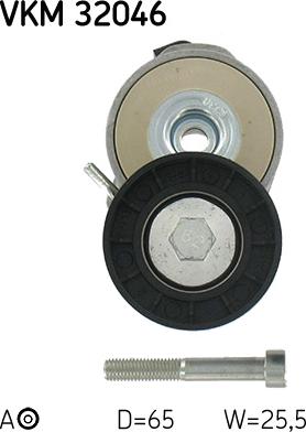 SKF VKM 32046 - Паразитна / водеща ролка, пистов ремък vvparts.bg