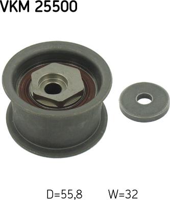 SKF VKM 25500 - Паразитна / водеща ролка, зъбен ремък vvparts.bg