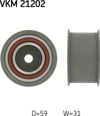 SKF VKM 21202 - Паразитна / водеща ролка, зъбен ремък vvparts.bg