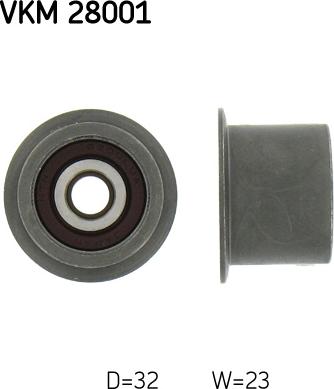 SKF VKM 28001 - Паразитна / водеща ролка, зъбен ремък vvparts.bg