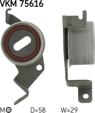 SKF VKM 75616 - Обтяжна ролка, ангренаж vvparts.bg